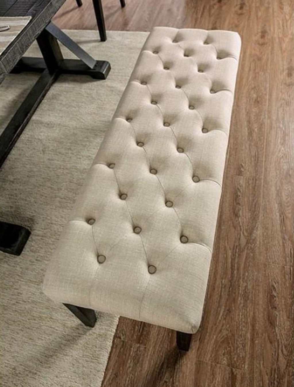 Alfred Antique Black & Ivory Bench - Ornate Home