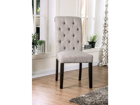 Alfred Antique Black & Light Gray Dining Chair (Set of 2) - Ornate Home