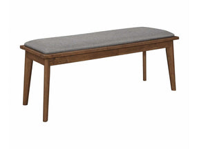 Alfredo Grey & Natural Walnut Dining Bench - Ornate Home