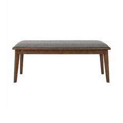 Alfredo Grey & Natural Walnut Dining Bench - Ornate Home