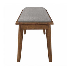 Alfredo Grey & Natural Walnut Dining Bench - Ornate Home
