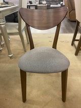 Alfredo Natural Walnut & Grey 5pc Dining Room Set - Ornate Home