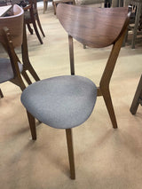 Alfredo Natural Walnut & Grey 5pc Dining Room Set - Ornate Home