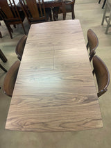 Alfredo Natural Walnut & Grey 5pc Dining Room Set - Ornate Home