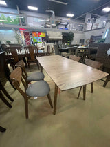 Alfredo Natural Walnut & Grey 5pc Dining Room Set - Ornate Home