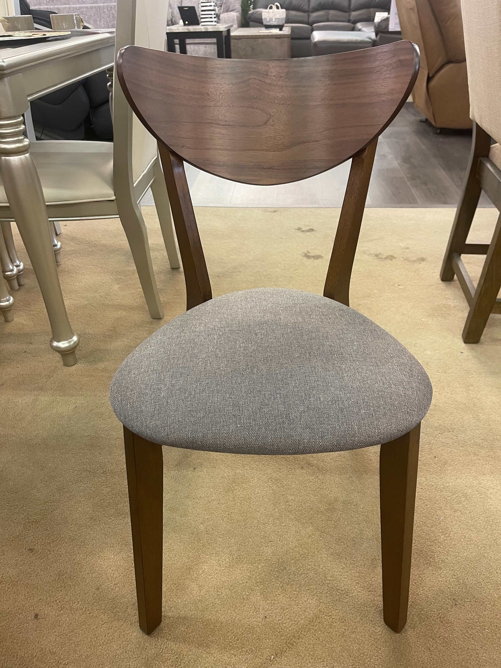 Alfredo Natural Walnut & Grey 6pc Dining Room Set - Ornate Home