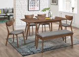 Alfredo Natural Walnut Rectangular Dining Table - Ornate Home