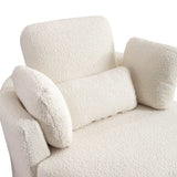 Aliso Crescent Moon Versatile Swivel Barrel Chair and Ottoman Set - Ornate Home