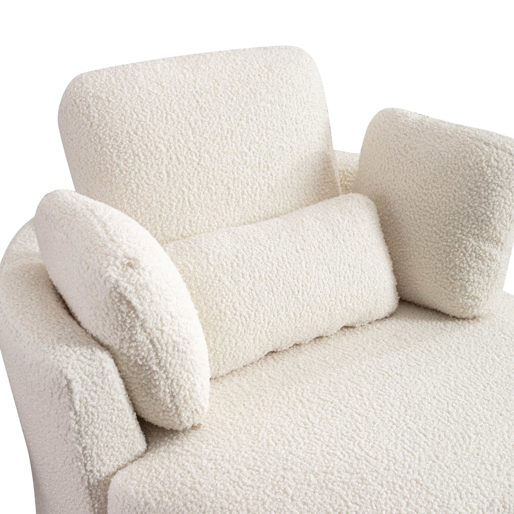 Aliso Crescent Moon Versatile Swivel Barrel Chair and Ottoman Set - Ornate Home