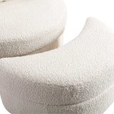 Aliso Crescent Moon Versatile Swivel Barrel Chair and Ottoman Set - Ornate Home