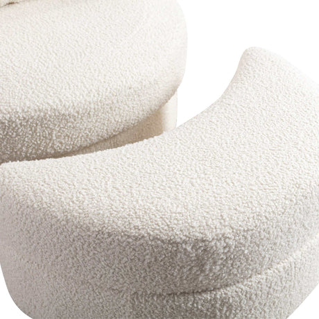 Aliso Crescent Moon Versatile Swivel Barrel Chair and Ottoman Set - Ornate Home