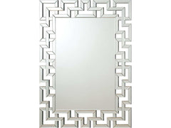 Aliza Silver Frameless Wall Mirror - Ornate Home