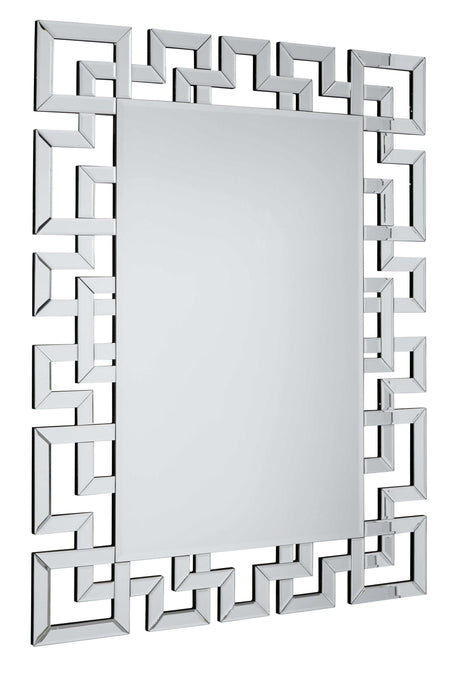 Aliza Silver Frameless Wall Mirror - Ornate Home