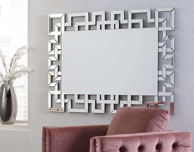 Aliza Silver Frameless Wall Mirror - Ornate Home