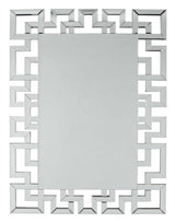 Aliza Silver Frameless Wall Mirror - Ornate Home