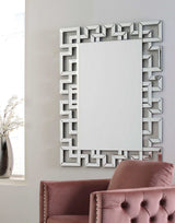 Aliza Silver Frameless Wall Mirror - Ornate Home