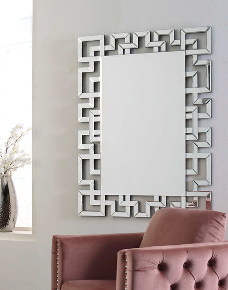 Aliza Silver Frameless Wall Mirror - Ornate Home