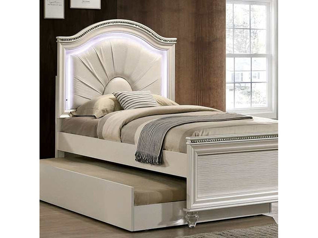 Allie Pearl White Full Bed - Ornate Home