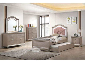 Allie Rose Gold 4 Pc. Twin Bedroom Set - Ornate Home