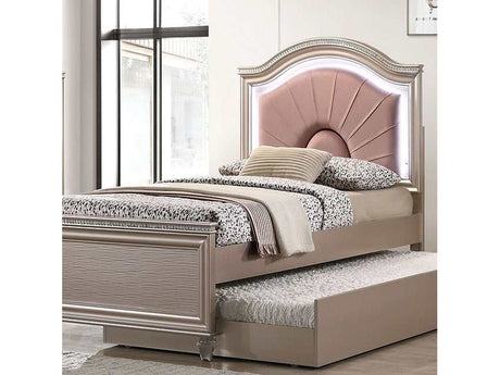 Allie Rose Gold Twin Bed - Ornate Home
