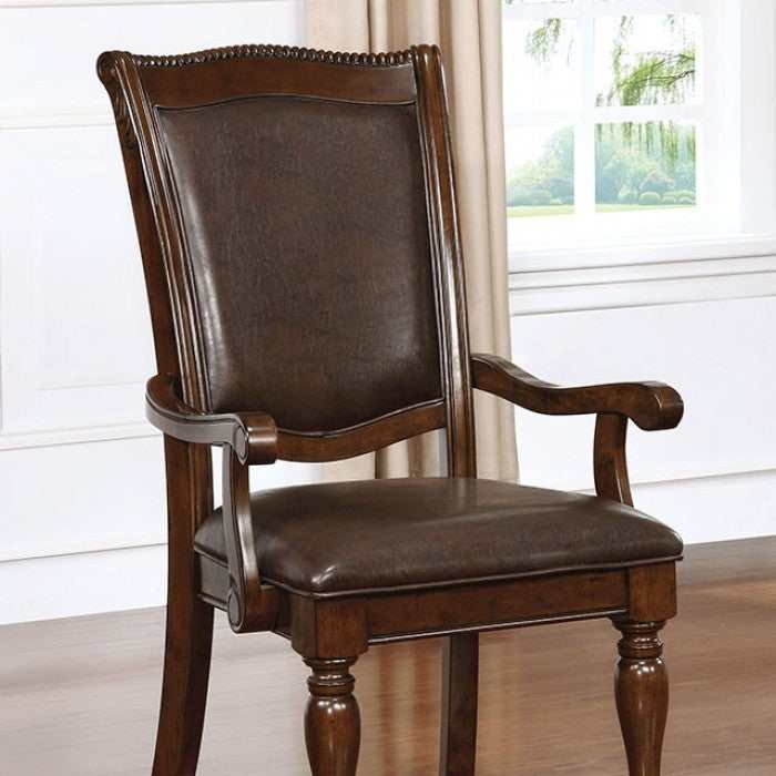 Alpena Brown Cherry/Espresso Dining Arm Chair (Set of 2) - Ornate Home