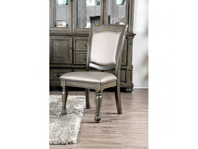 Alpena Gray/Silver Side Chair (Set of 2) - Ornate Home