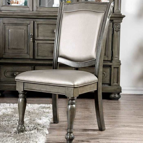 Alpena Gray/Silver Side Chair (Set of 2) - Ornate Home