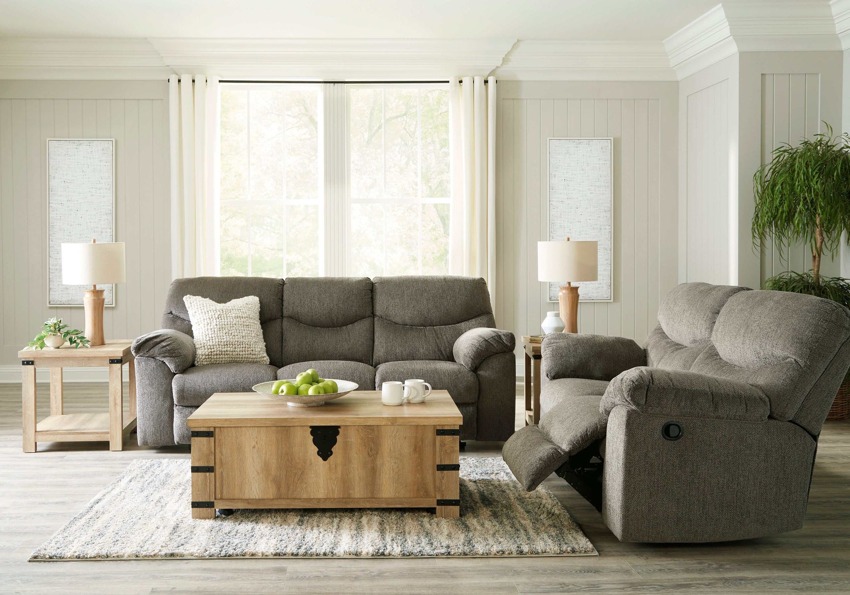 Alphons Manual Reclining Sofa & Loveseat Set - Ornate Home