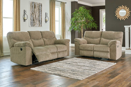 Alphons Manual Reclining Sofa & Loveseat Set - Ornate Home