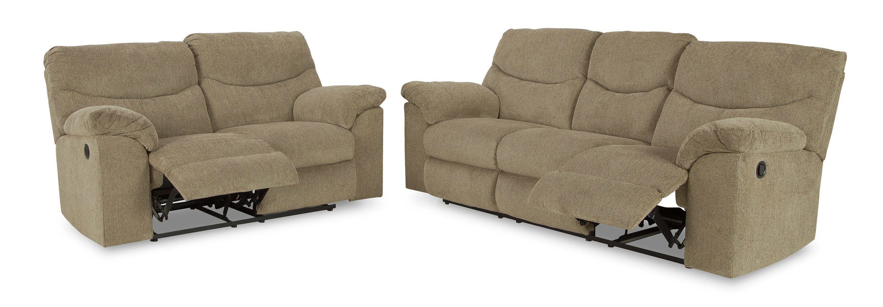 Alphons Manual Reclining Sofa & Loveseat Set - Ornate Home
