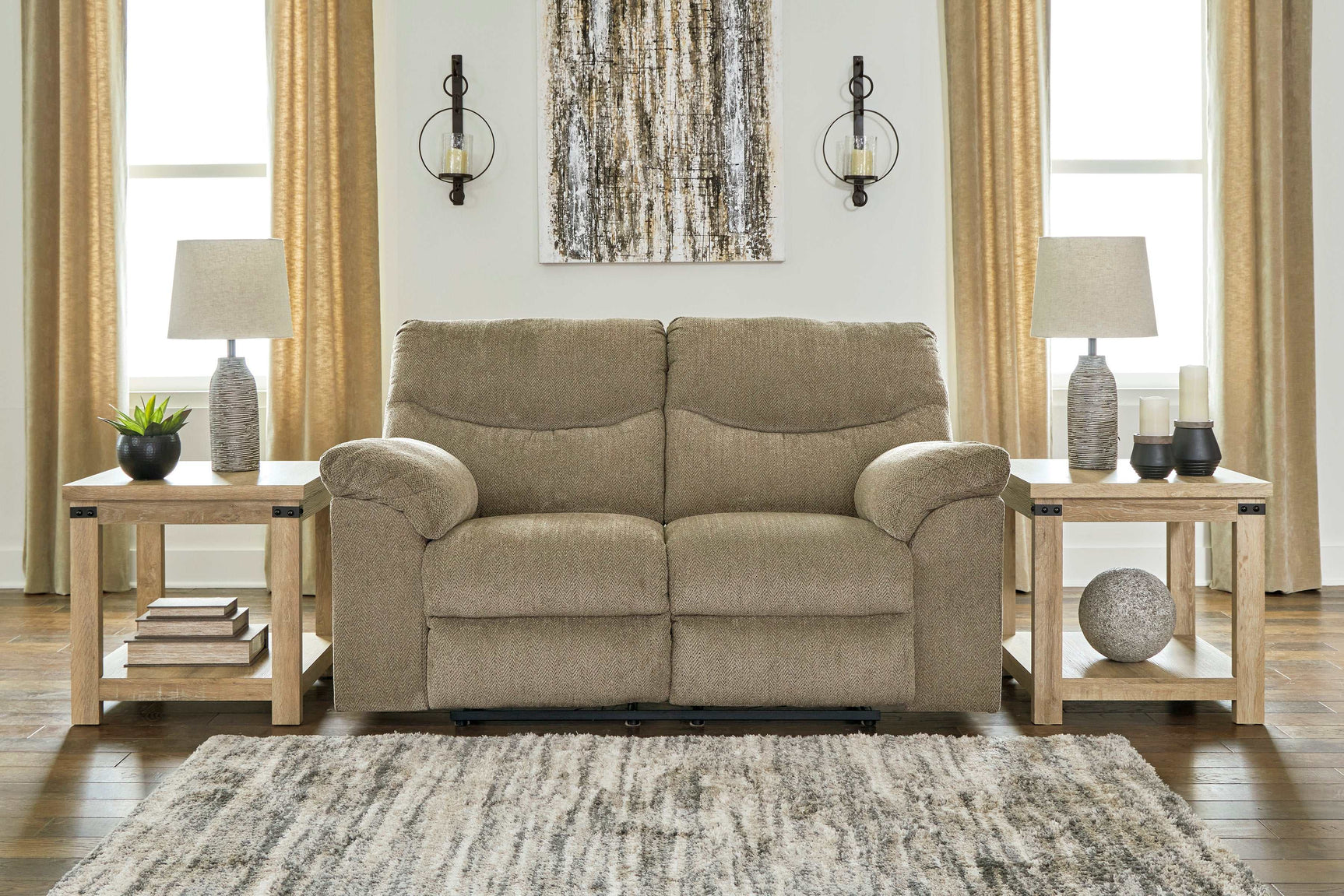 Alphons Manual Reclining Sofa & Loveseat Set - Ornate Home