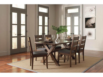 Alston Rustic Knotty Nutmeg 5pc Dining Set - Ornate Home