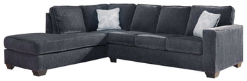 Altari Slate Full Sleeper Sectional Sofa w/ LAF Chaise - Ornate Home