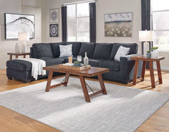 Altari Slate Full Sleeper Sectional Sofa w/ LAF Chaise - Ornate Home