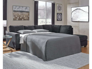 Altari Slate Full Sleeper Sectional Sofa w/ RAF Chaise - Ornate Home