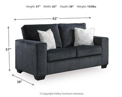 Altari Stationary Loveseat - Ornate Home