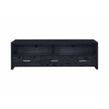 Alton Black Oak 3 Drawer TV Console 62″ - Ornate Home