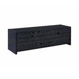 Alton Black Oak 3 Drawer TV Console 62″ - Ornate Home