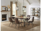 Altus Natural Oak / Gunmetal Dining Table - Ornate Home