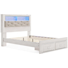 Altyra Queen Upholstered Bookcase Bed w/ Storage - Ornate Home