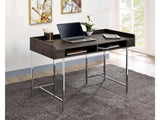 Alvin Brown & Chrome Desk - Ornate Home