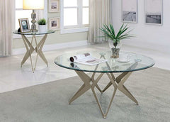 Alvise Champagne End Table - Ornate Home