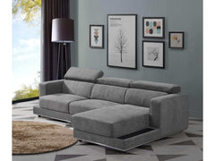 Alwin Dark Gray 2pc L Shape Sectional Sofa - Ornate Home