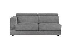 Alwin Dark Gray 2pc L Shape Sectional Sofa - Ornate Home