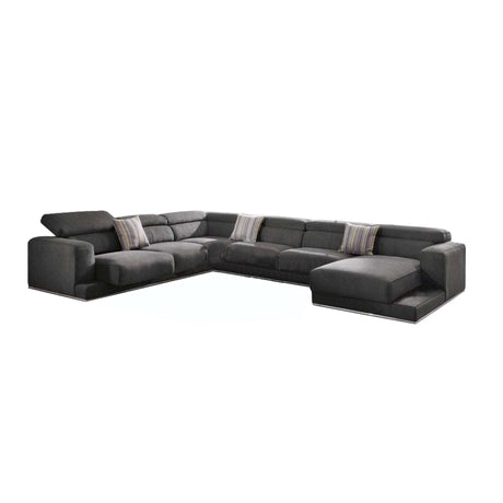 Alwin Dark Gray 4pc Sectional Sofa - Ornate Home