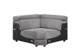 Alwin Dark Gray 4pc Sectional Sofa - Ornate Home