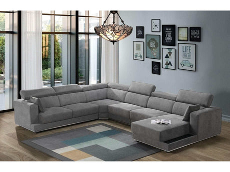 Alwin Dark Gray 5pc Sectional Sofa - Ornate Home