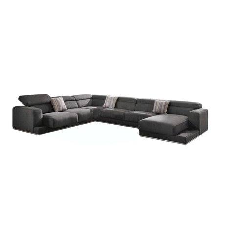 Alwin Dark Gray 5pc Sectional Sofa - Ornate Home