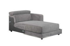 Alwin Dark Gray 5pc Sectional Sofa - Ornate Home