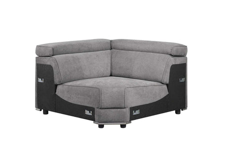 Alwin Dark Gray 5pc Sectional Sofa - Ornate Home